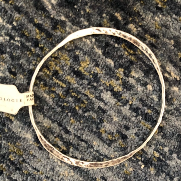 Anthropologie Silver Plated Bangle Bracelet NWT - Picture 4 of 5